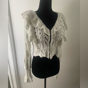Knitted and crocheted sweater from Free People